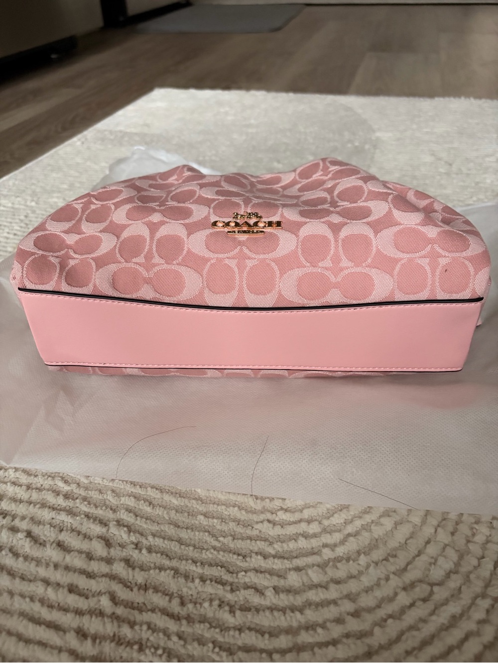 Coach Faye Pink Signature Jacquard Crossbody Bag - Picture 2 of 5